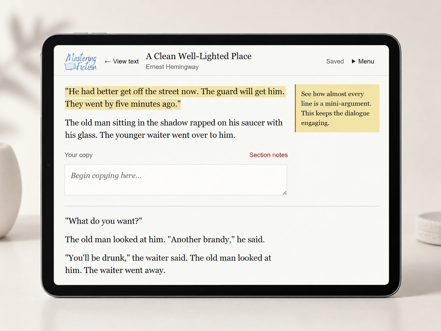 Guided Copywork App